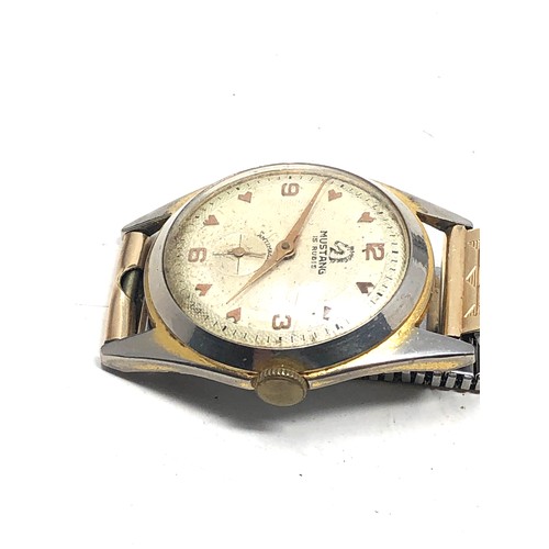 483 - Vintage Mustang 15 rubis gents wristwatch the watch is ticking