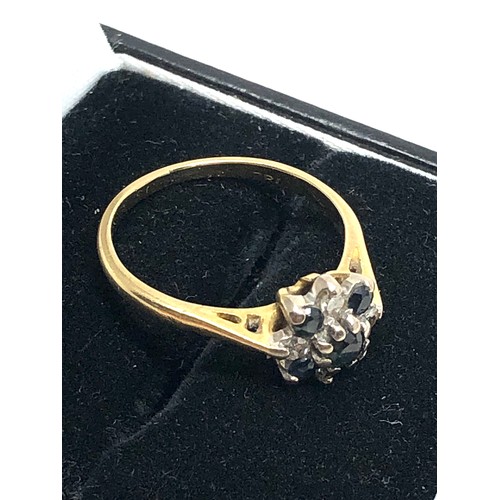 58 - 18ct  gold sapphire & diamond ring 2.7g