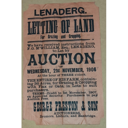 22 - LAND LETTING, LENADERG AUCTION POSTER 18