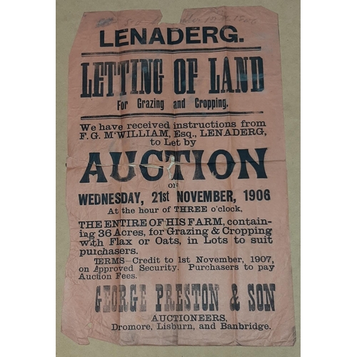 25 - LAND LETTING, LENADERG AUCTION POSTER 18