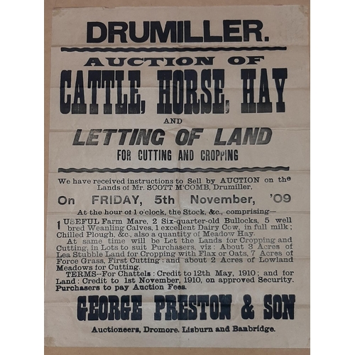 36 - CATTLE & LAND LETTING AUCTION POSTER 20