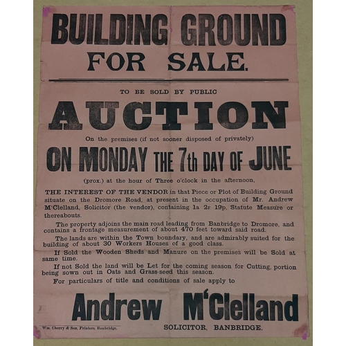 38 - BUILDING GROUND AUCTION POSTER 22.5
