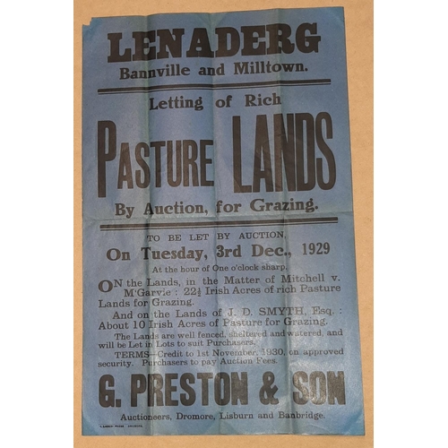 9 - LANDS LENADERG AUCTION POSTER 17.5