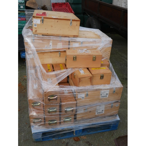 8 - PALLET OF WOODEN BOXES