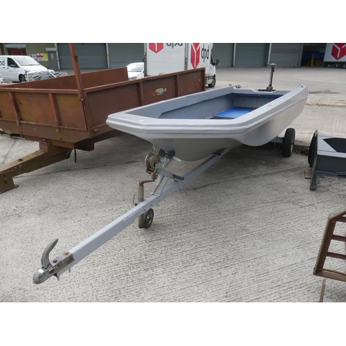 4 - BOAT TRAILER & ELECTRIC OUTBOARD