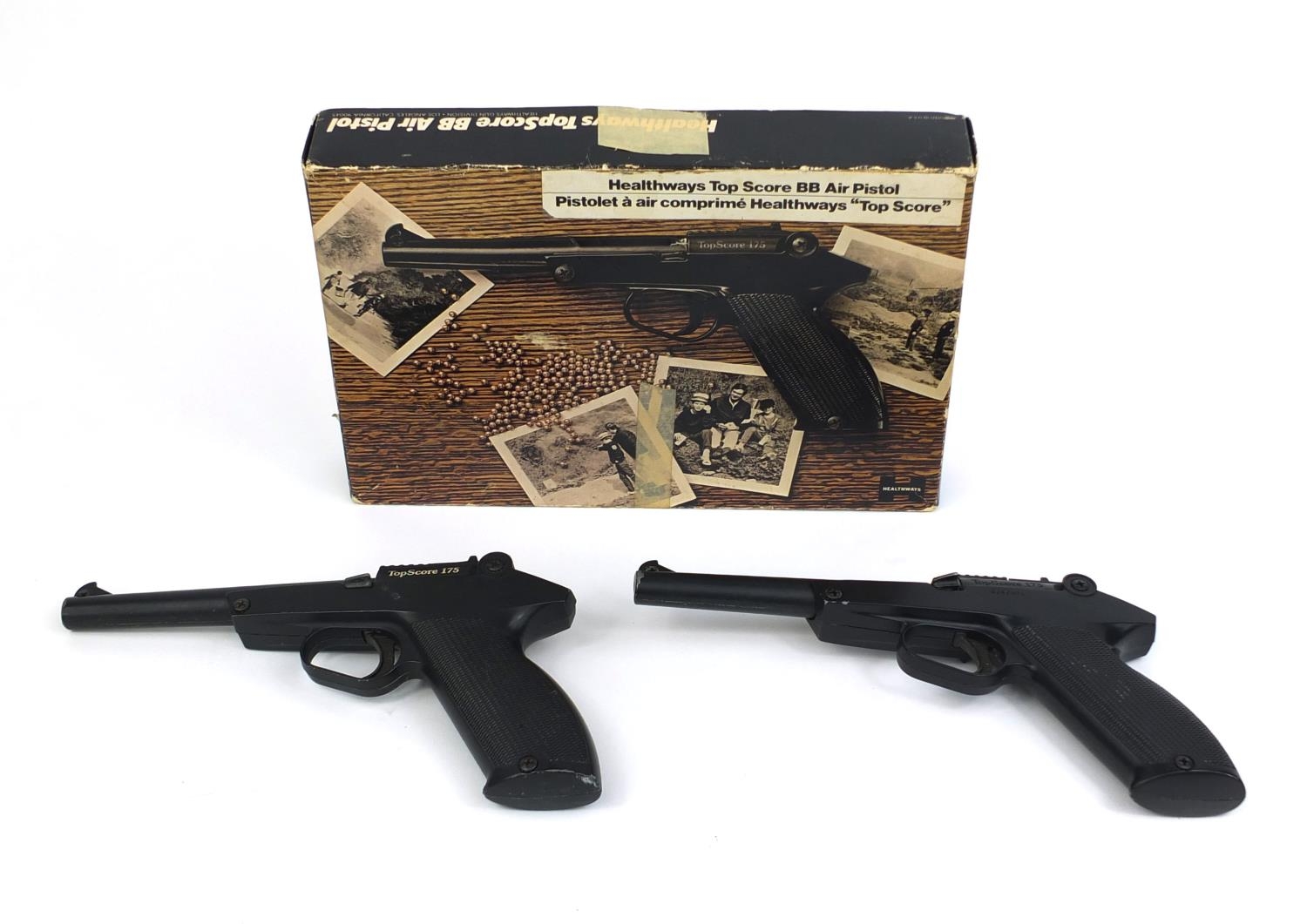Two Vintage Healthways Topscore Air Pistol Including A Boxed Example Model No And No 103