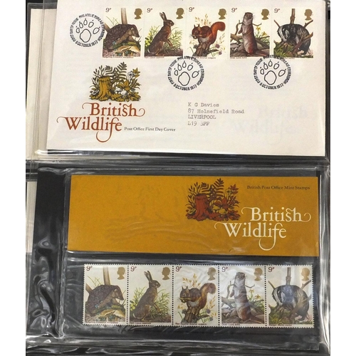 2788 - Four albums of GB presentation packs and first day covers including British Theatre, Two Pay Labels,... 