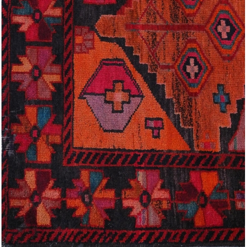 2019 - Rectangular Luri tribal rug decorated with an all over geometric design, 257cm x 147cm