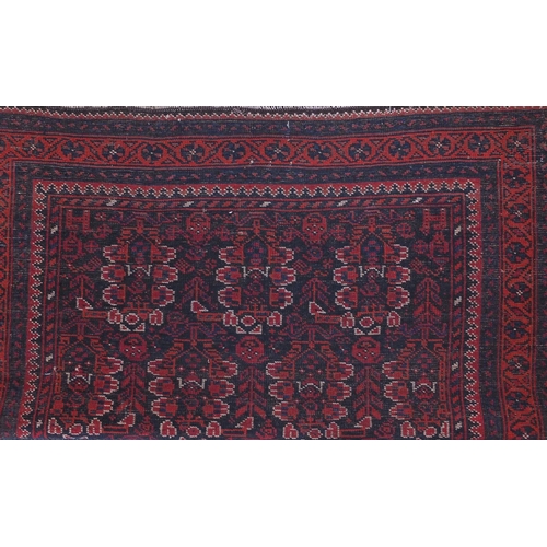 2041 - Rectangular Afshar carpet runner decorated with an all over floral and repeat pattern design, 220cm ... 