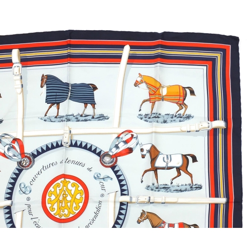20 - Hermes Couvertures Et Tenues De Tour silk scarf, 89cm square