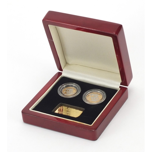205 - Elizabeth II Queens's 80th Birthday Majesty sovereign set, limited edition 21/100 comprising a 2006 ... 