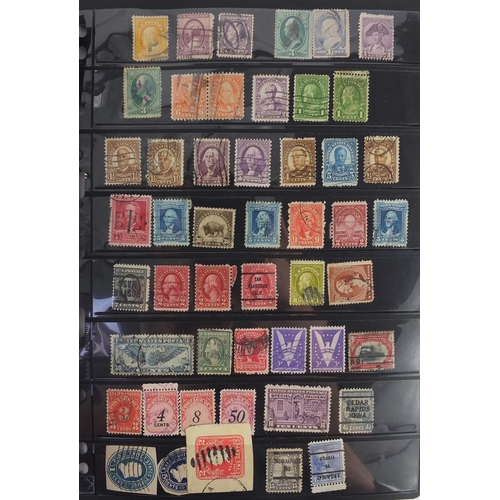 194 - 19th century and later British and World stamps arranged in an album, including penny reds, ten shil... 