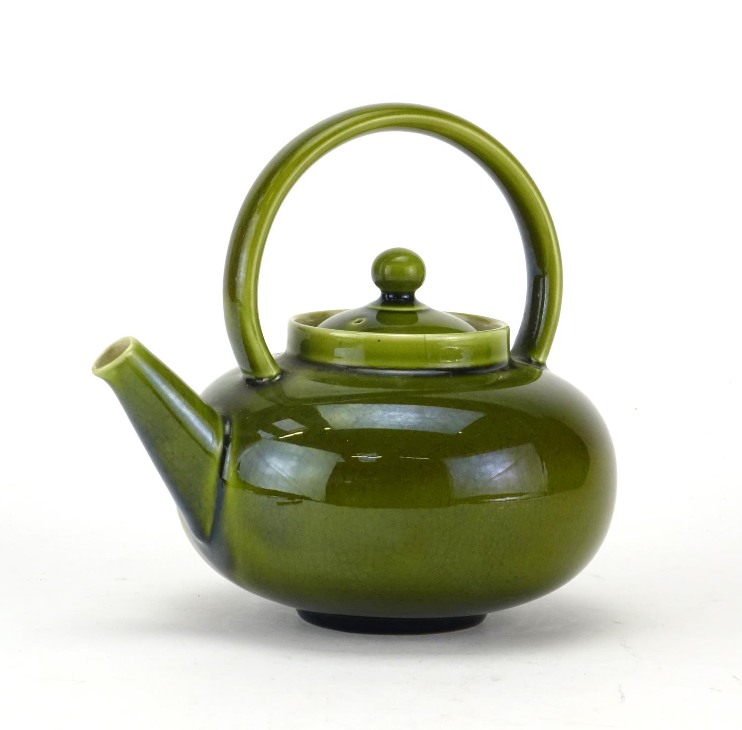 Christopher Dresser Design Linthorpe Pottery Green Glazed Teapot