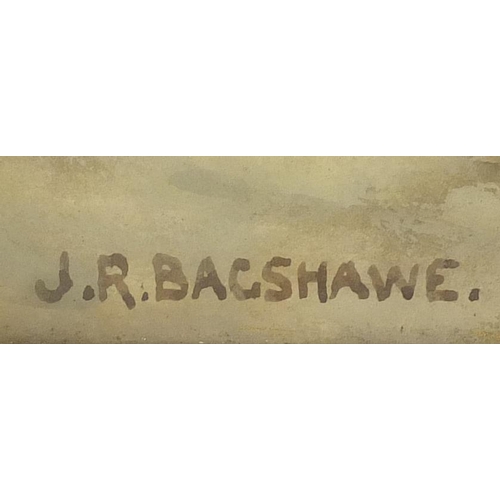 1207 - Joseph Richard Bagshawe - Saving the Cobbles, early 20th century watercolour, inscribed verso, frame... 