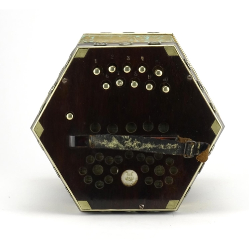 19th century German rosewood concertina - auctions & price archive