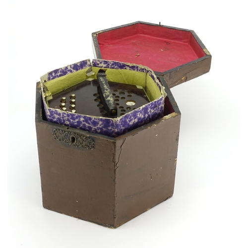 19th century German rosewood concertina - auctions & price archive