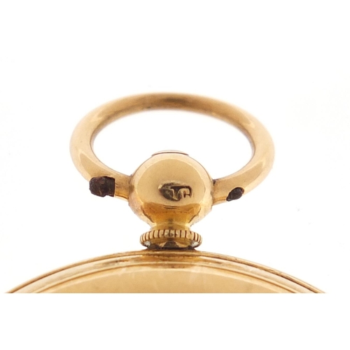 39 - Victorian 18ct gold fusée pocket watch by William Gibbs, hallmarked Sheffield 1844, 4.5cm in diamete... 
