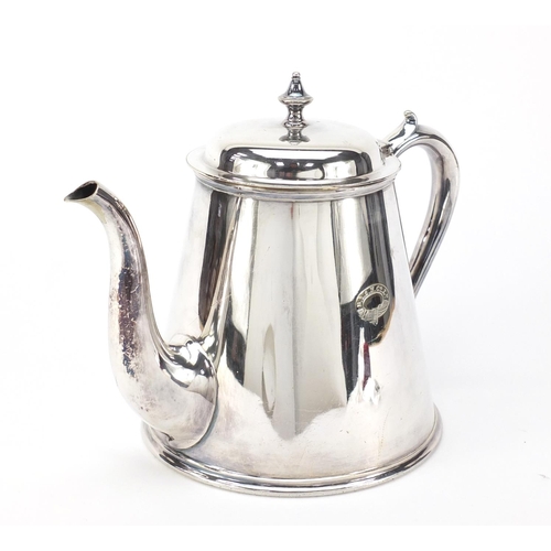 22 - Shipping interest Elkington & Co silver plated teapot with British India Steam Navigation Company mo... 