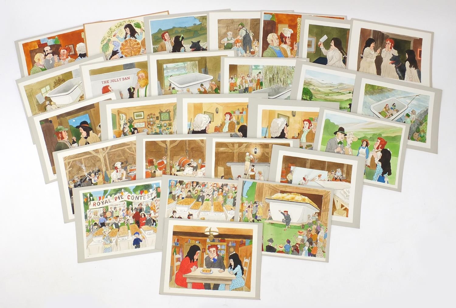 John Sewell - Collection of original watercolour illustrations, the ...