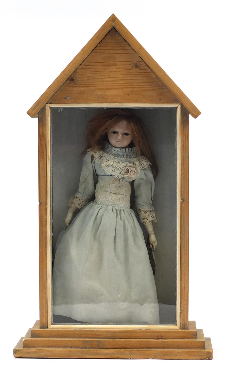 Antique wax doll in traditional dress auctions & price archive