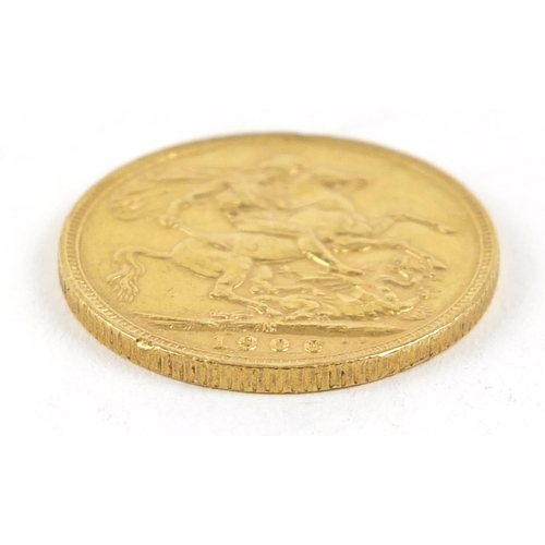 451 - Edward VII 1906 gold sovereign, Melbourne mint - this lot is sold without buyer’s premium, the hamme... 