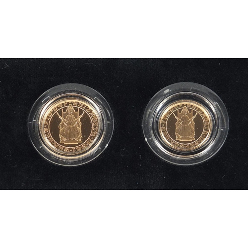 365 - 500th Anniversary of the First Gold Sovereign, 1489-1989 gold proof sovereign collection with box an... 