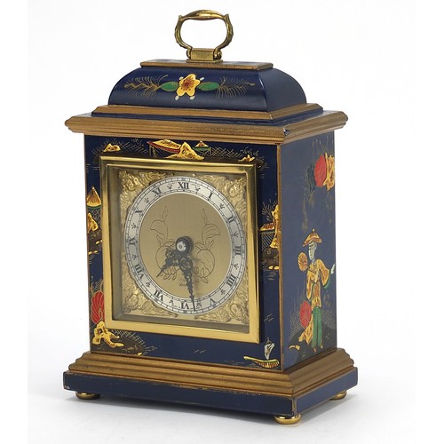 Elliott of London, blue chinoiserie lacquered mantle clock w... | Barnebys