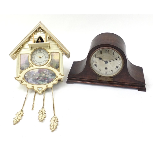 Bradford Editions cuckoo clock and an oak cased mantle clock... | Barnebys