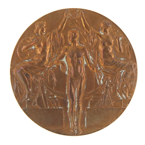 754 - Stockholm 1912 Olympic Games bronze medal, previously owned by George Nicol, 400 metre athlete for G... 