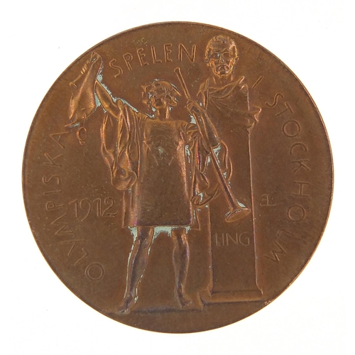 754 - Stockholm 1912 Olympic Games bronze medal, previously owned by George Nicol, 400 metre athlete for G... 