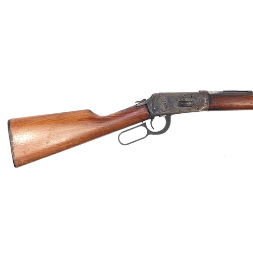 1442 - ** WITHDRAWN ** American Winchester model 1894 lever action rifle made in New Haven, 96cm in length