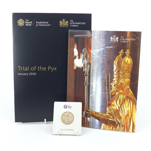2240 - Elizabeth II 2019 gold bullion one ounce coin commemorating The Trial of the Pyx with related bookle... 