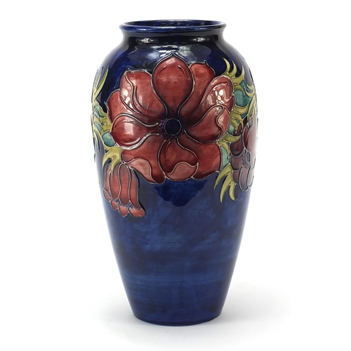 1 - Large Moorcroft pottery vase hand painted with flowers, limited edition 36/100, 31cm high