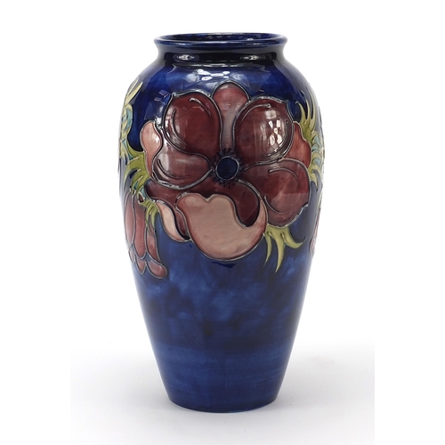 1 - Large Moorcroft pottery vase hand painted with flowers, limited edition 36/100, 31cm high