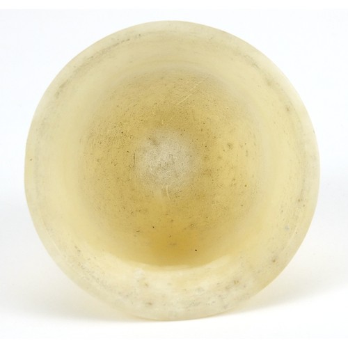87 - Chinese small white stone tea bowl, 4cm high x 6cm in diameter