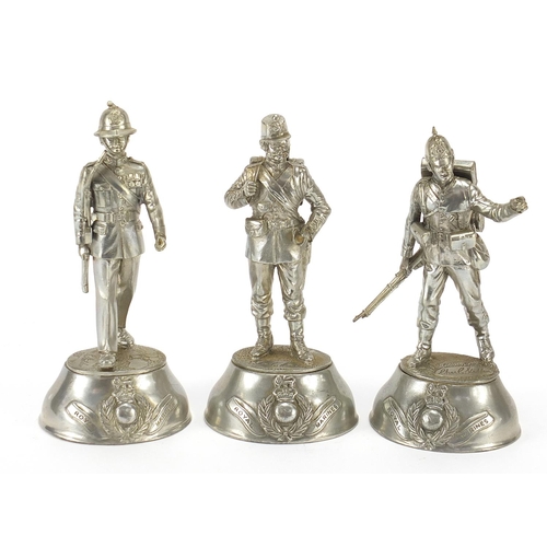 Charles Stadden, three pewter Royal Marines military figures... Barnebys
