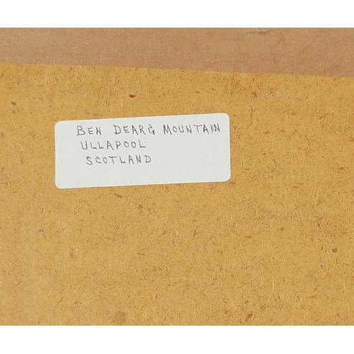 27 - James Hawkins - Beinn Dearg Mountain, Ullapool, Scotland, acrylic, mounted, framed and glazed 57cm x... 
