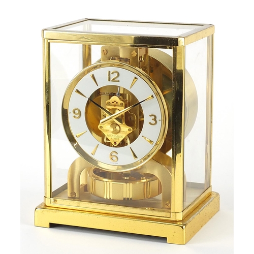4 - Jaeger LeCoultre Atmos mantle clock numbered 525473, 22.5cm high