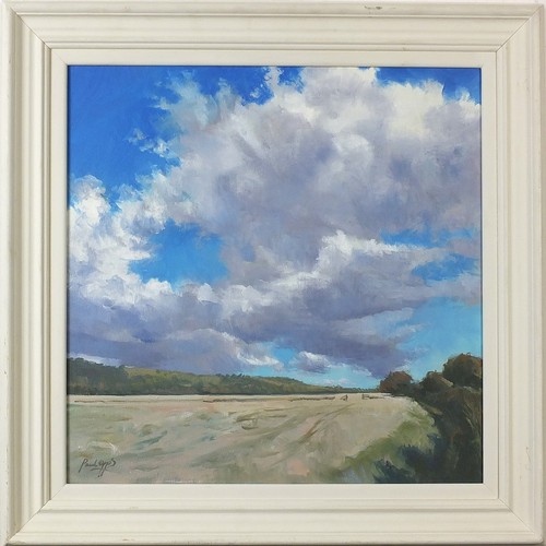 55 - Paul Apps - Rural landscape with fields, South African oil/acrylic on canvas, Paul Apps Fine Art lab... 