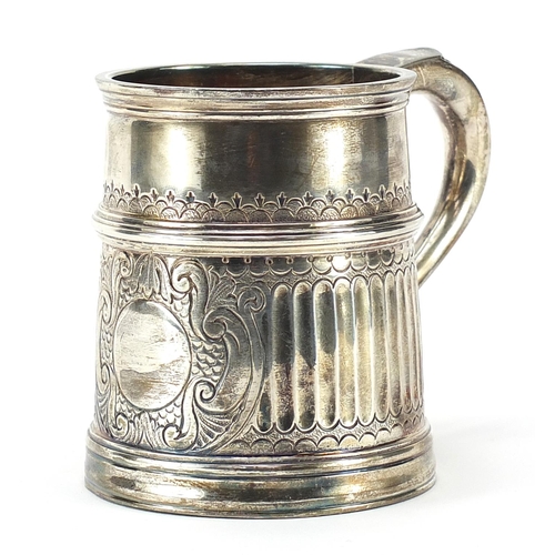 26 - Pearce & Sons, George V heavy silver tankard engraved Reproduction of antique tankard William and Ma... 