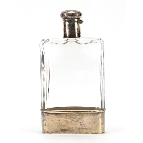 48 - German 800 silver and glass hip flask with detachable cup, 15.5cm high, 404.8g