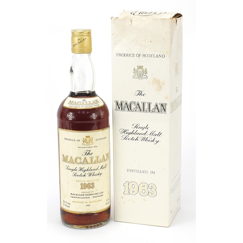 14 - Bottle of Macallan 1963 Special Edition whiskey with box
