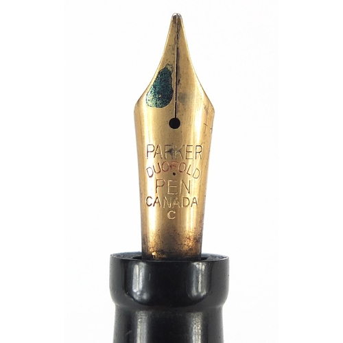 55 - Vintage Parker yellow Duofold Junior fountain pen