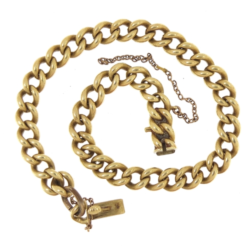 47 - 14ct gold curb link bracelet, 19cm in length, 20.7g