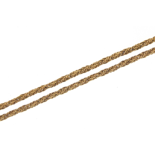 4 - 9ct gold rope twist necklace, 36cm in length, 2.9g