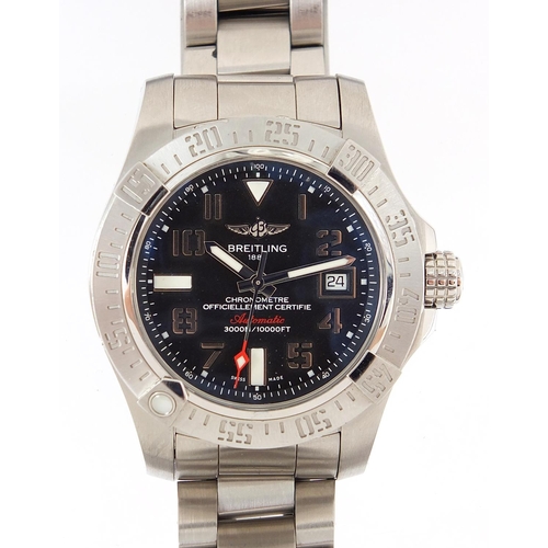 31 - Breitling, gentlemen's Breitling Avenger II Seawolf automatic chronometer wristwatch with date apert... 