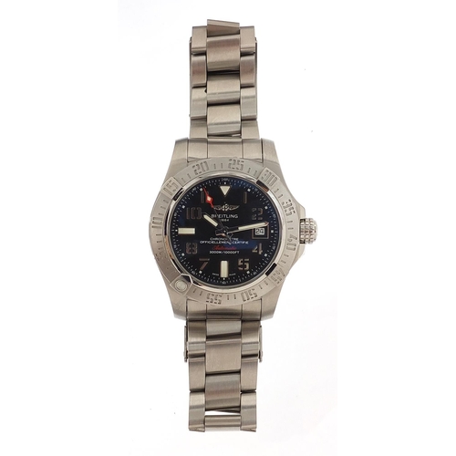 31 - Breitling, gentlemen's Breitling Avenger II Seawolf automatic chronometer wristwatch with date apert... 