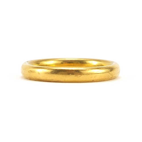 12 - 22ct gold wedding band, London 1936, size M, 5.5g, - this lot is sold without buyer’s premium, the h... 