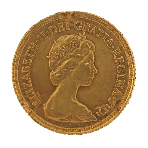 24 - Elizabeth II 1982 gold half sovereign - this lot is sold without buyer’s premium, the hammer price i... 