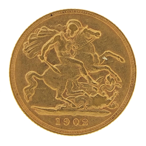 27 - Edward VII 1902 gold half sovereign - this lot is sold without buyer’s premium, the hammer price is ... 
